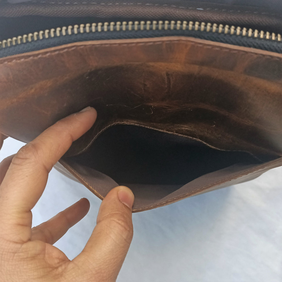 Sac à main pour femmes en cuir marron