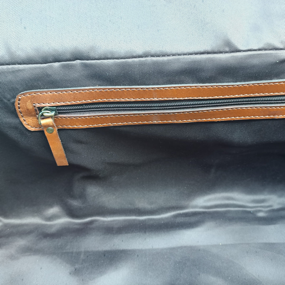 Sac de week-end en cuir marron