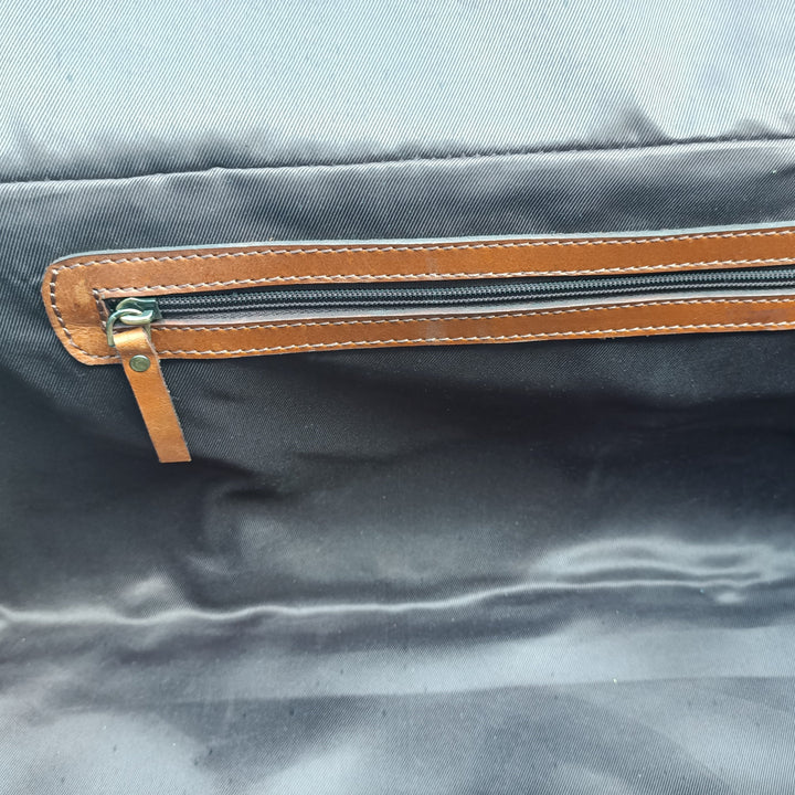 Sac de week-end en cuir marron