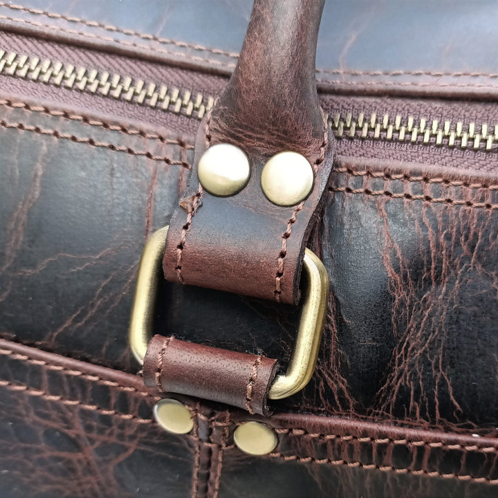 Sac de voyage en cuir à cire dure