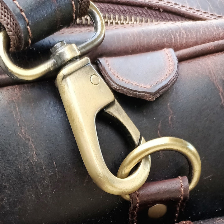 Sac de voyage en cuir à cire dure