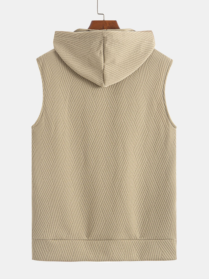 Sweat à capuche sans manches en jacquard rayé <tc>T-Shirt</tc> &amp; Shorts