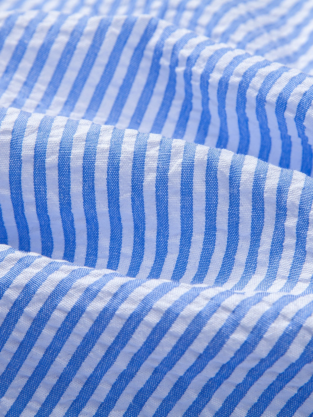 Chemise rayée à boutons en seersucker