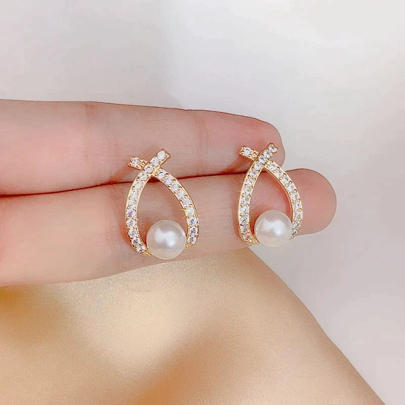 Lucia™ | Boucles d'oreilles en Perles et Paillettes Éblouissantes