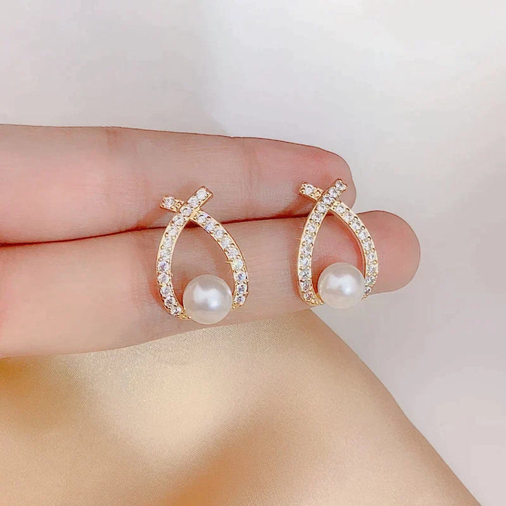 Lucia™ | Boucles d'oreilles en Perles et Paillettes Éblouissantes
