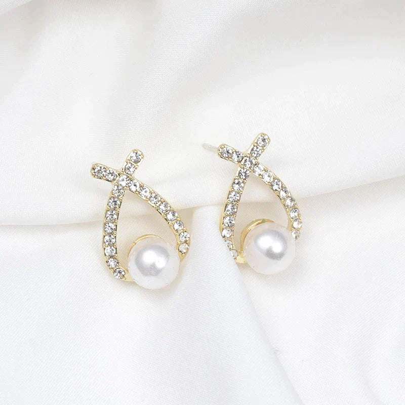 Lucia™ | Boucles d'oreilles en Perles et Paillettes Éblouissantes