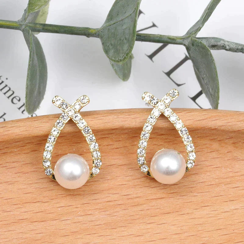 Lucia™ | Boucles d'oreilles en Perles et Paillettes Éblouissantes