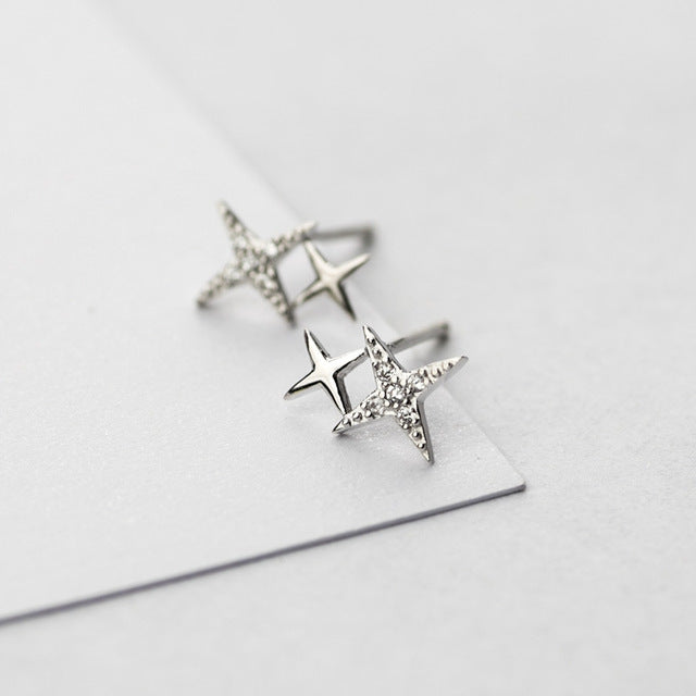 Luna™ | Boucles d'oreilles étoile scintillantes avec zirconia en or