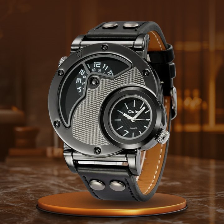 Montre Quartz Dual Time de Luxe™ Olsen & Olsen