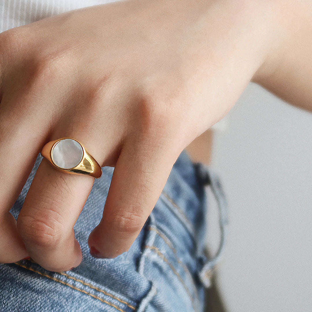 Luna™ | Anneau Élégant en Mèreperle Éthique
