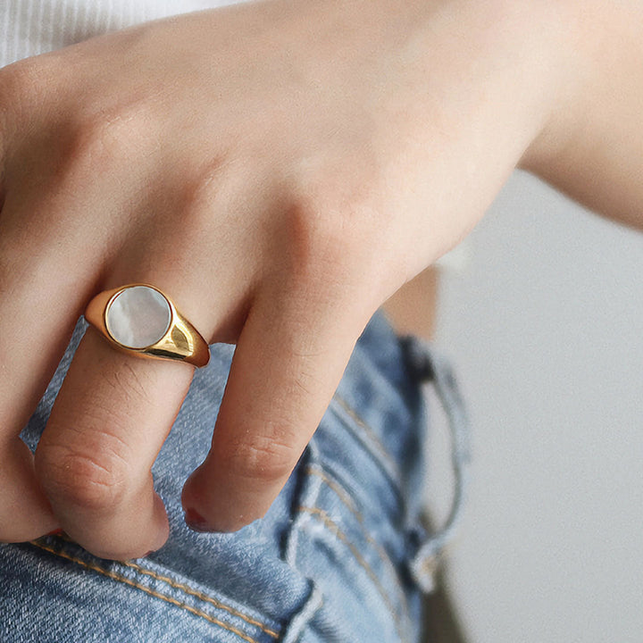 Luna™ | Anneau Élégant en Mèreperle Éthique