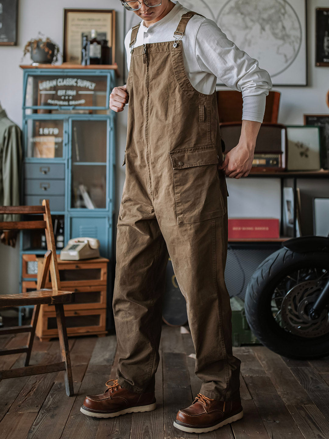 Victor™ | Salopette beige élégante