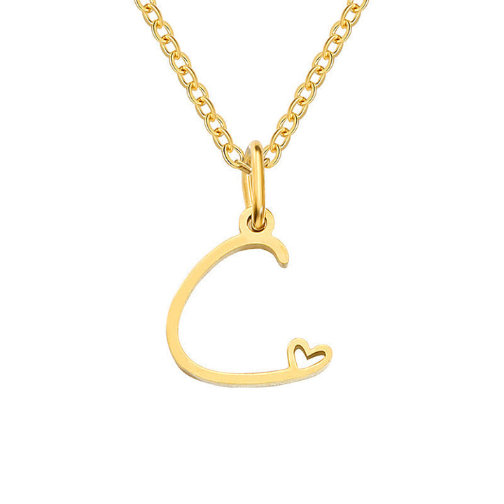 Collier Initial Coeur | Or