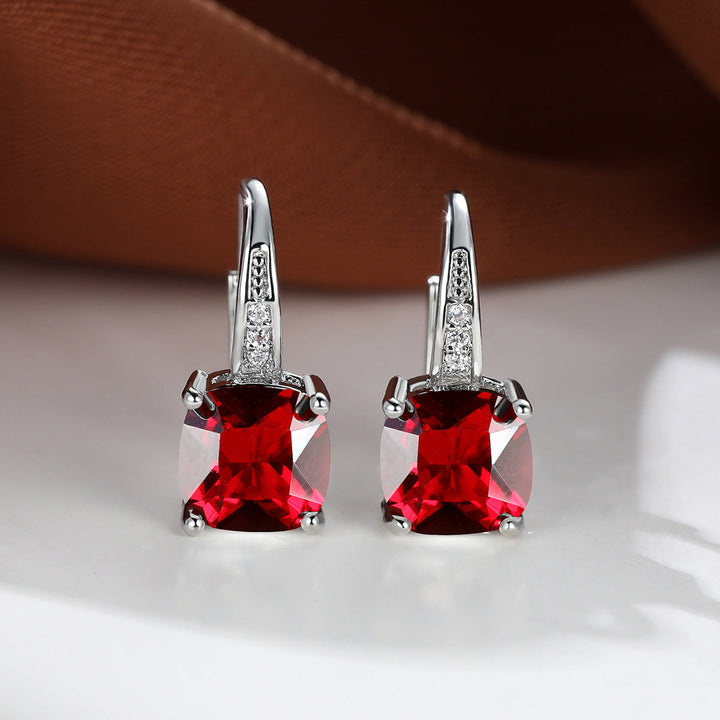 Boucles d'oreilles en forme de cercle en pierre mystique | Or