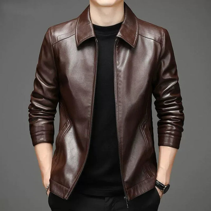 Veste en cuir décontractée