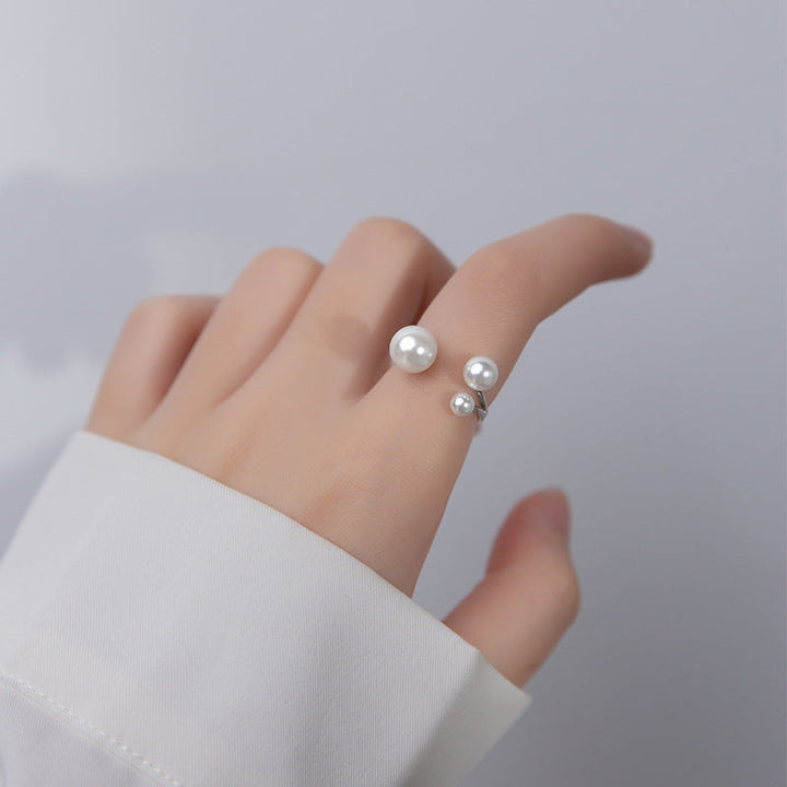 Triple Adjustable Pearl Ring