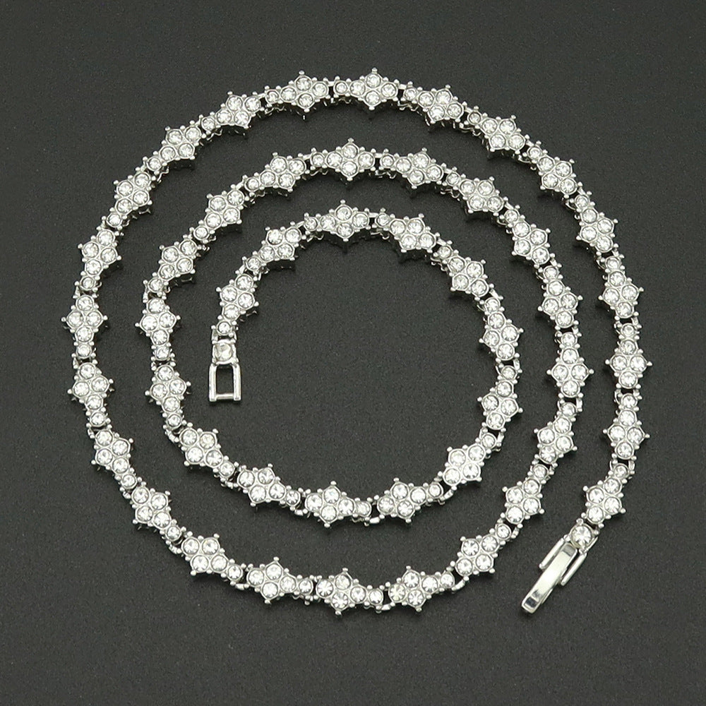 Collier de Tennis Classic Cluster | Or