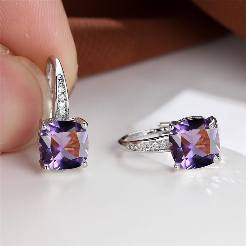 Boucles d'oreilles en forme de cercle en pierre mystique | Or