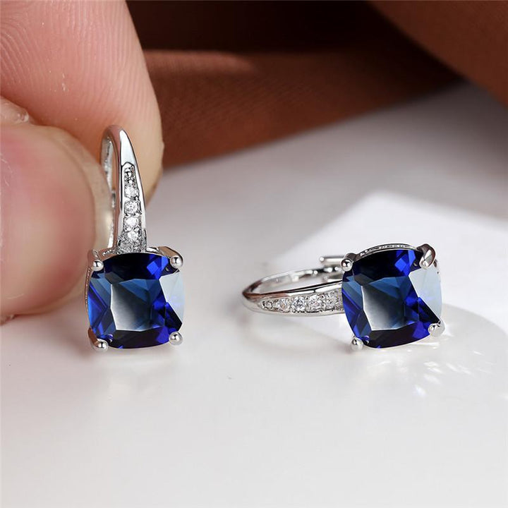 Boucles d'oreilles en forme de cercle en pierre mystique | Or