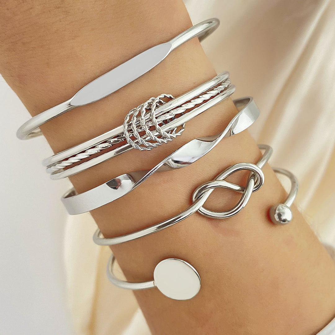 Ensemble de Bracelets Élégance Nouée | Or
