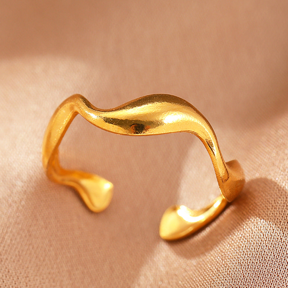 Bague Elyra Smooth Flow | Or