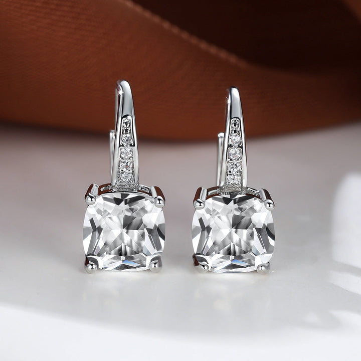 Boucles d'oreilles en forme de cercle en pierre mystique | Or