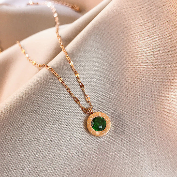 Collier à cadran émeraude | Or