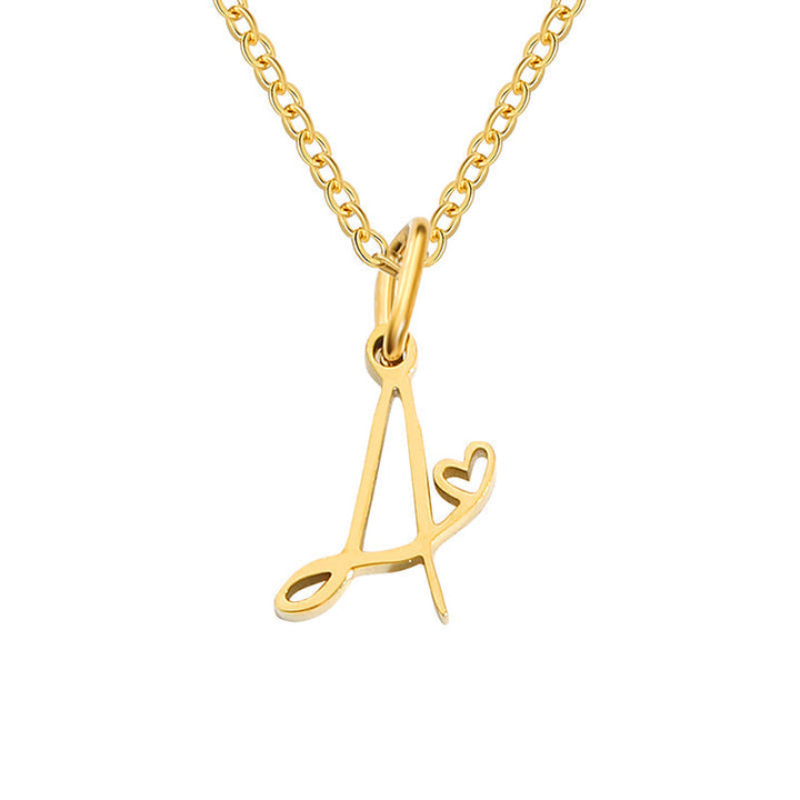 Collier Initial Coeur | Or