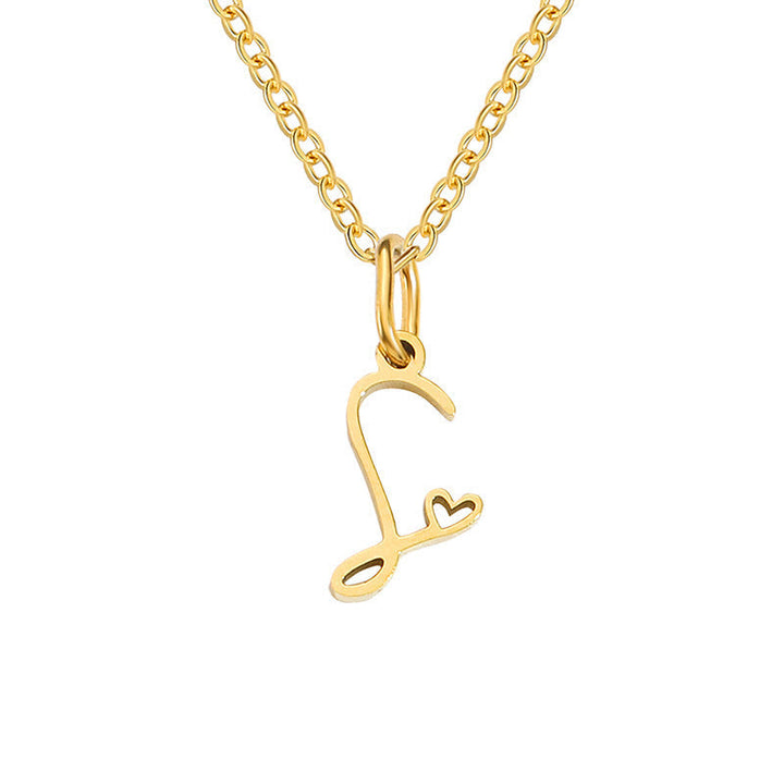 Collier Initial Coeur | Or