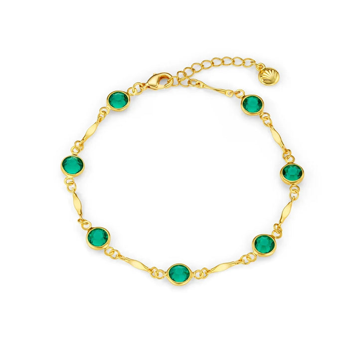 Bracelet Chaîne Émeraude | Or