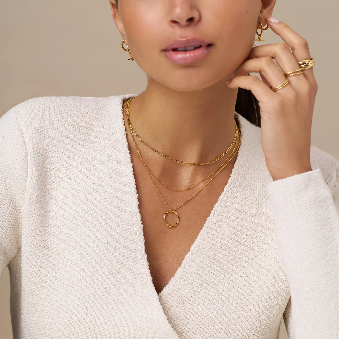 Collier à trois rangs Open Circle | Or