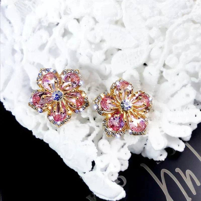 Luna™ | Boucles d'oreilles Multicolores en Zirconia Argenté