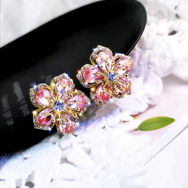 Luna™ | Boucles d'oreilles Multicolores en Zirconia Argenté