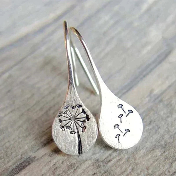 Liora™ | Boucles d'oreilles en forme de feuille de pissenlit en argent sterling 925