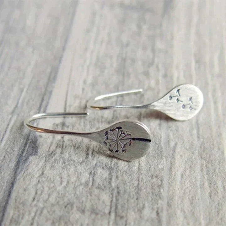 Liora™ | Boucles d'oreilles en forme de feuille de pissenlit en argent sterling 925