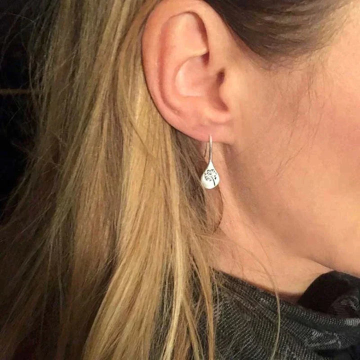Liora™ | Boucles d'oreilles en forme de feuille de pissenlit en argent sterling 925