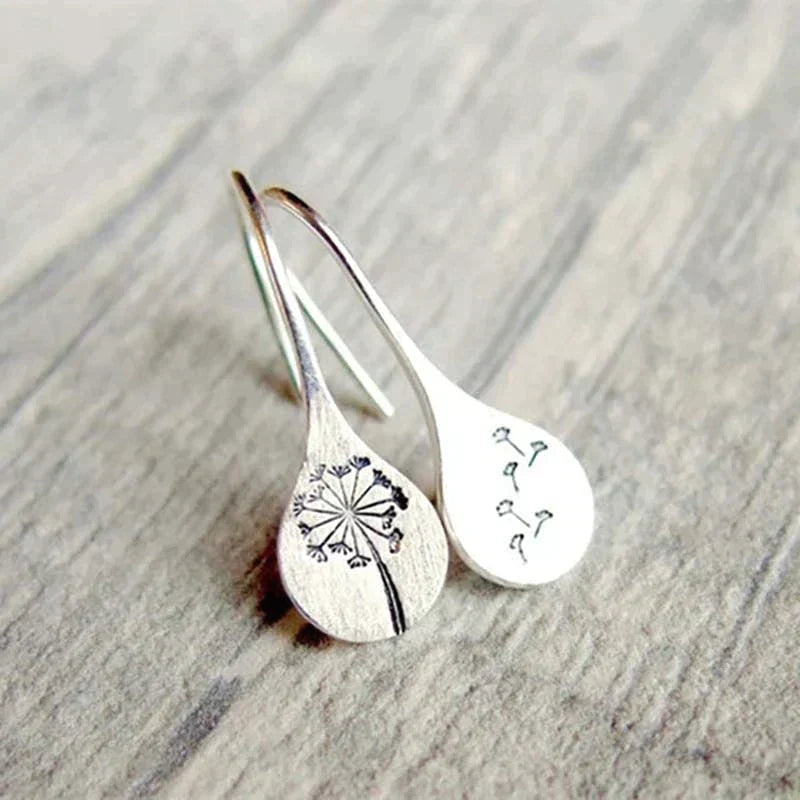 Liora™ | Boucles d'oreilles en forme de feuille de pissenlit en argent sterling 925