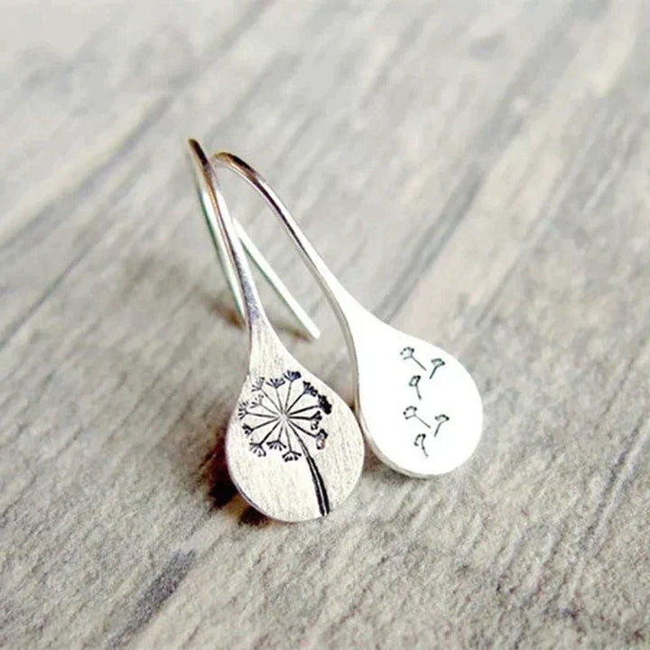 Liora™ | Boucles d'oreilles en forme de feuille de pissenlit en argent sterling 925