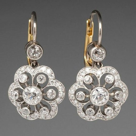 Boucles d'oreilles en cristal vintage