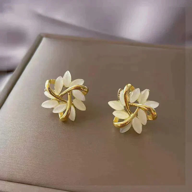 Opaline™ | Boucles d'oreilles en or blanc de luxe