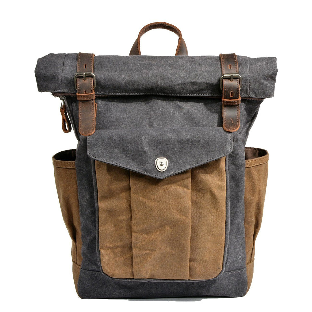 Sac à dos en toile cirée à rabat | MARSEILLE