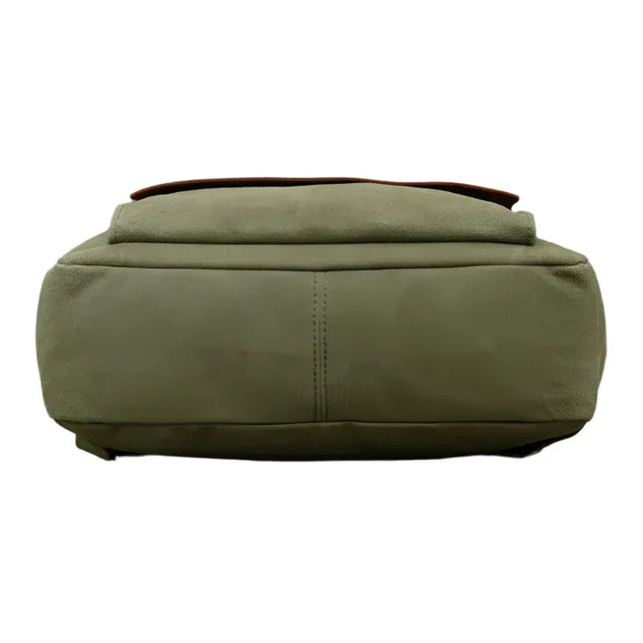 Sac à dos en cuir et toile authentique | Sac à dos vintage pour ordinateur portable