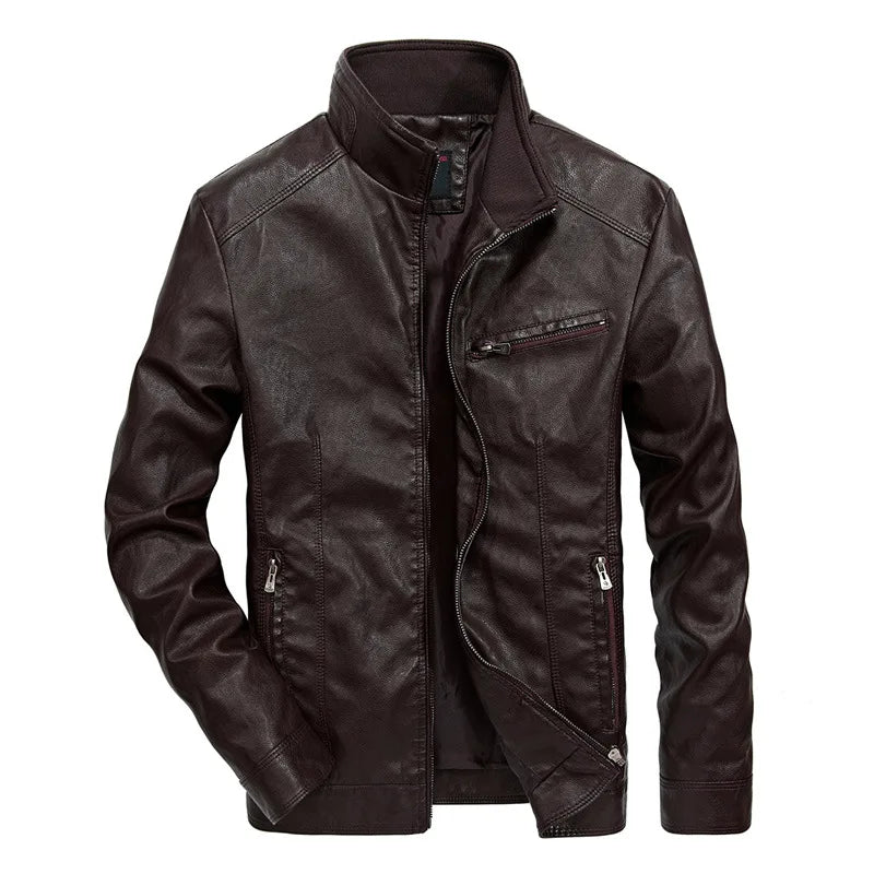 Veste en cuir décontractée