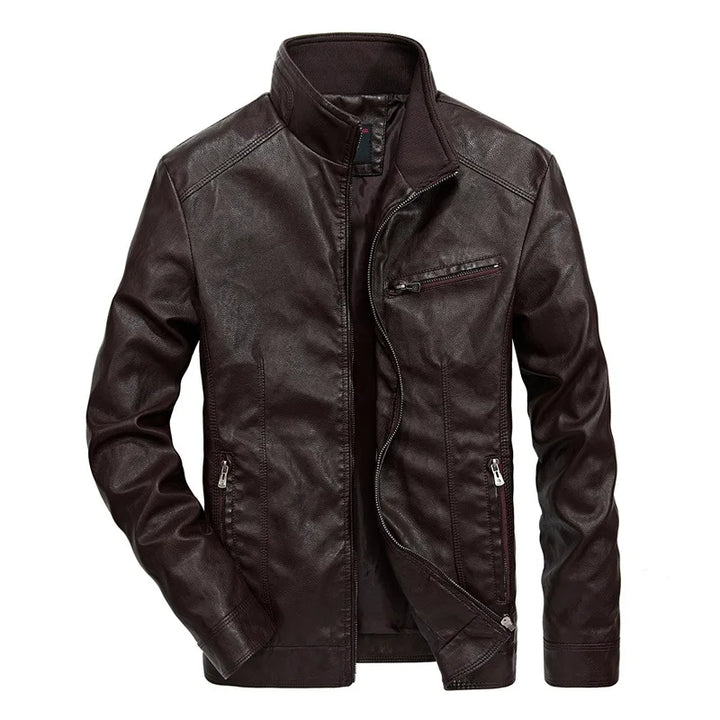 Veste en cuir décontractée