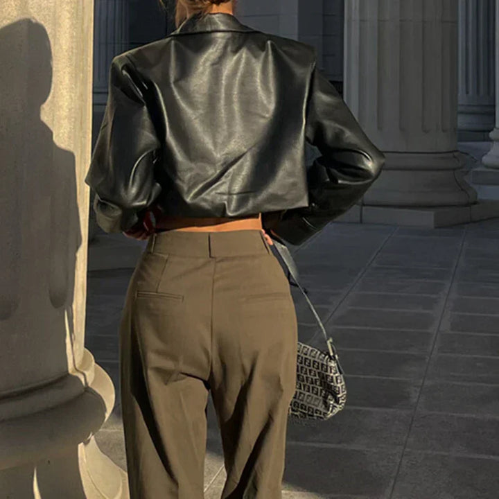 Élise™ | Veste en similicuir élégante