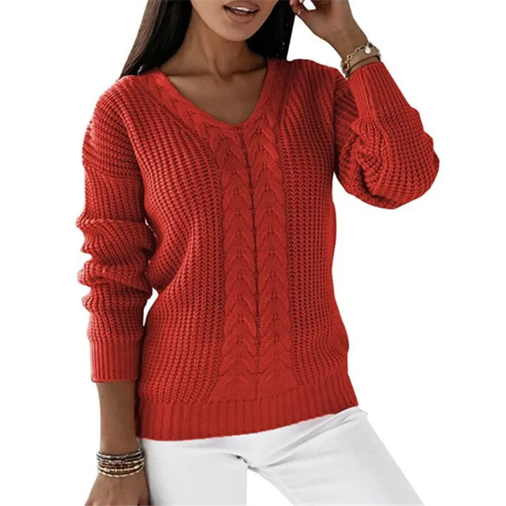 Brune™ | Pull Tricoté Vintage à Col V