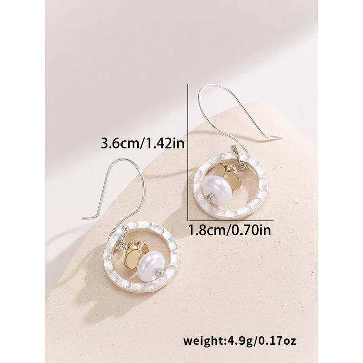 Boucles d'oreilles pendantes circulaires rétro