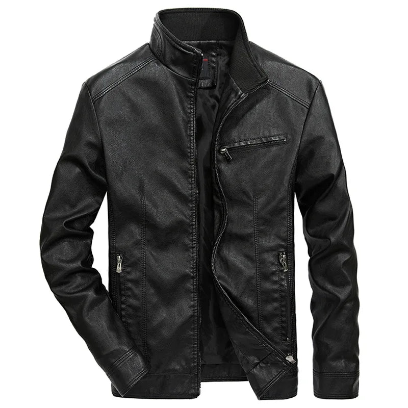 Veste en cuir décontractée