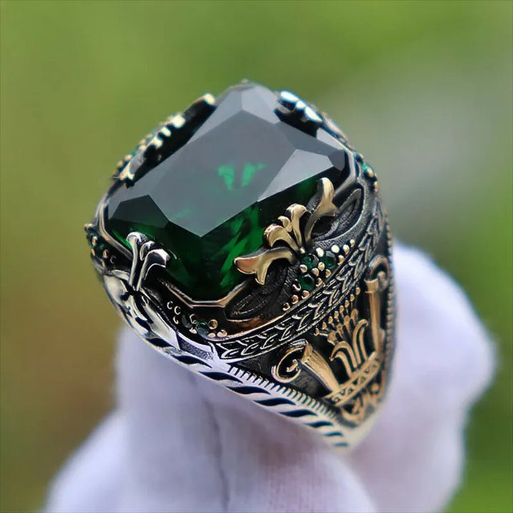 Turquoise™ | Bague Sceau Vintage Élégante