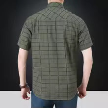 Savrani™ | Chemise élégante à manches courtes à carreaux
